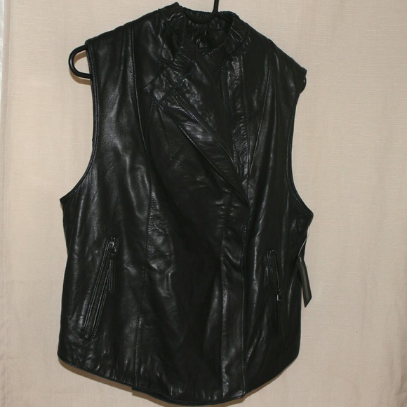 🔥 🆕Genuine Leather Moto Vest - Picture 4 of 7